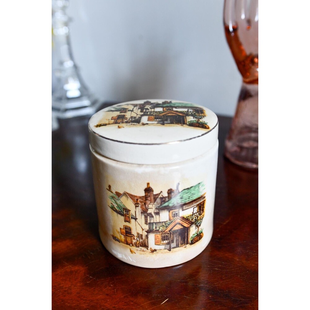 Vintage Frank Cooper Oxford Marmalade Jar Sandland Ware | English Village Scene
